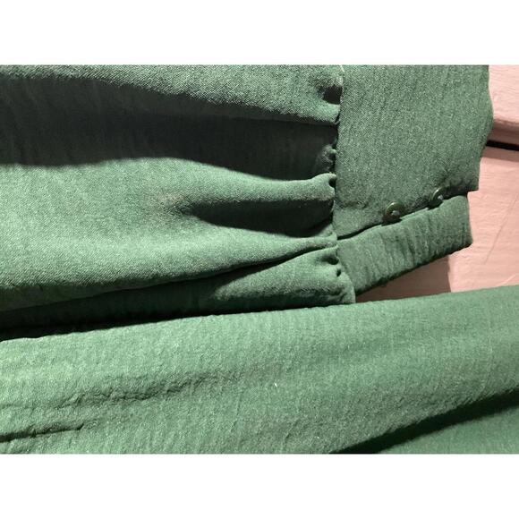 Fraiche by J Elegant Green Faux Wrap Maxi Dress with Long Sleeves Large - Picture 8 of 15